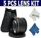 58MM 2X Telephoto Lens for Canon EOS T1i 350D 400D XTi + Caps + Bag + 2 Ult ....