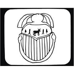 Mauspad mit der Grafik: "Headgear", metallic, Helm, "Kopfschmuck", Afrika, �gypten, "black and white", "middle east"