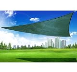 11.5 Triangle Outdoor Patio Sun Shade Sail Canopy - Green