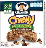 Quaker Chocolate Chunk Chewy Granola Bars 90 Calories, 8 Bars per Pack (Pack of 6)