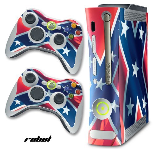 New XBOX 360 Console Protective Decal Skin - Rebel Flag