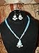 Lakh Kundan Aqua Necklace Jewelry Set Belly Dance/dangling Earrings(brand New) Free Shipping