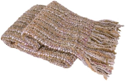 Kennebunk Home Stria Multi-Color Luxurious Woven Throw, Chamois
