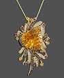 Le Vian 14k Gold Pendant, Citrine (19-7/8 ct. t.w.), Garnet (1/2 ct. t.w.), White Topaz (1/2 ct. t.w.), Chocolate Diamond (3/4 ct. t.w.) & Diamond (5/8 ct t.w.)