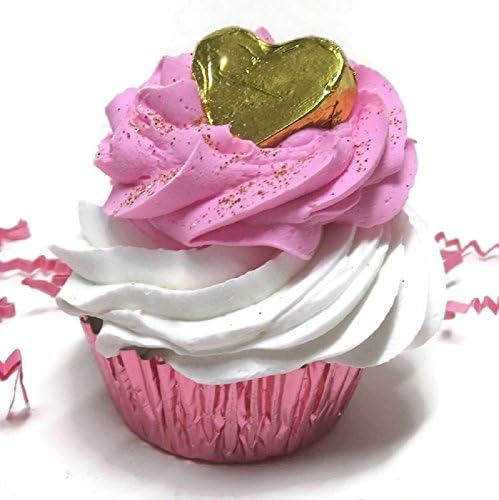 Bath Bomb Cupcake - Fizzy Lush Bath Bomb Nourish (Sea Salts), Moisturize (Sweet Almond Oils), Exfoliate (Frosting) - One Large 6 oz Bomb (True Love Champagne)