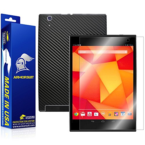 ArmorSuit MilitaryShield - Le Pan Mini 8 Tablet Screen Protector + Black Carbon Fiber Full Body Skin Protector / Front Anti-Bubble Ultra HD - Extreme Clarity & Touch Responsive Shield with Lifetime Free Replacements - Retail Packaging
