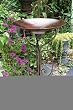 23" Metal Bird Bath With Decorative Scrolling