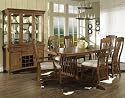 7 PC Craftsman Trestle Dining Room Furniture Set by Somerton