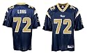 Chris Long St. Louis Rams #72 Blue NFL Equipment Replica Football Jersey By Reebok