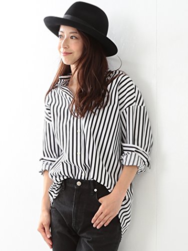 (デミルクスビームス) Demi-Luxe BEAMS ストライプオーバーシャツ 68110206152