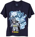 Batman Boys 8-20 Dark Defender Short Sleeve Tee,Navy,S (7/8)