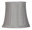 Silver Gray Fabric Lamp Shade 4x5.5x5 (Clip-On)