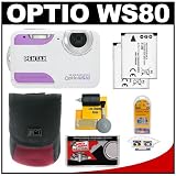 Pentax Optio WS80 Waterproof Digital Camera Spare D LI88 Battery Packs + Case + Accessory Kit 51Axk00ANNL. SL160 Pentax Optio WS80 Waterproof Digital Camera Spare D LI88 Battery Packs + Case + Accessory Kit