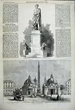 1859 Statue Dante Puzzi Florence Piazza Del Popolo Rome