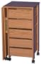 Venture Horizon 5-Drawer Mobile Cart Maple White 4043