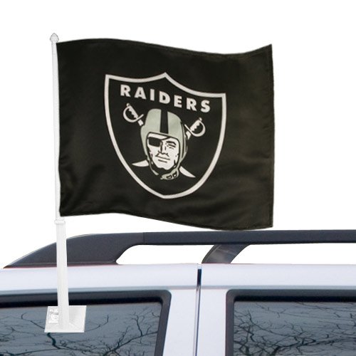 Oakland Raiders Black Car Flag