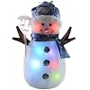 Large 35cm Christmas Decoration Snowman Light Up LED
