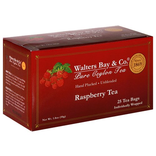 Walters Bay & Company, Pure Ceylon Gold Tag Raspberry Tea, 25-Count Boxes (Pack of 8) by Walter