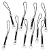 Cell Phone Strap Black Braided With Silver Tone Ring (10)