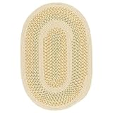 10' Round Braided Durable Beige Area Rug
