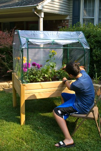 Eden 3' x 4' Raised Mini Greenhouse and Herb Garden
