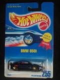 #255 BMW 850i Metal Flake Dark Blue Lace Gold Wheels Collectible Collector Car Mattel Hot Wheels