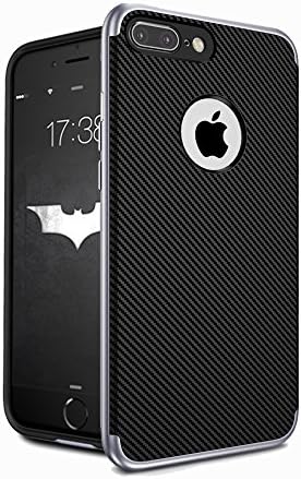 iphone 7 Plus case, KEWEK [Bumblebee Series]TPU Bumper case [Drop Protection/Shock Absorption Technology] For Apple iPhone 7 Plus 2016 (Silver)