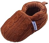 (ラボーグ) La Vogue ベビーシューズ ソフト 防寒ファーストシューズ 綿製 赤ちゃん 新生児 出産祝い 歩行サポート やわらかい 男女兼用 ルームシューズ (内寸12cm, Eコーヒー色)