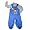 Picture Me by Austin & Ashley - Toddler Boys Overall Set, Blue, White (Size 4T)