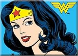 Wonder Woman Blue Landscape Background Refrigerator Magnet