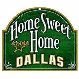 NHL Dallas Stars 10-by-11 inch Wood Sign Home Sweet Home