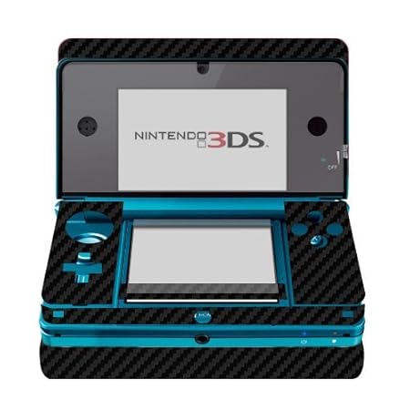 Skinomi TechSkin - Black Carbon Fiber Film Shield & Screen Protector for Nintendo 3DS + Lifetime Warranty