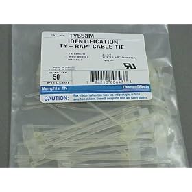 TY553M- Identification Ty-Rap Cable Tie-50 Pieces