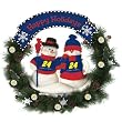 Jeff Gordon NASCAR Snowman Christmas Wreath (20")