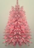 3' Pre-Lit Pretty In Pink Wall Tree Or Door Christmas Tree - Pink Lights