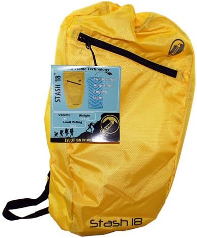 Klymit Stash 18 Lightweight Day Pack Yellow Camping Removable Air Frame 12STYL01