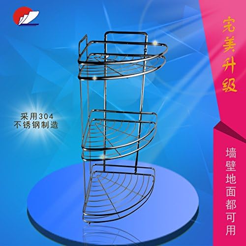 SYDLJ Stainless steel bathrooms triangle based layer 3 Rack 3 rack rise corner property toiletries toilet, 23 * 56cm