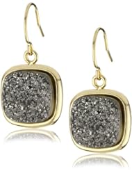 Marcia Moran "Illume" 18k Gold-Plated Titanium Druzy Small Square Earrings