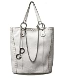 Dolce & Gabbana White Pebbled Leather DG Charmed Tall Tote BB1794-A1138-80001