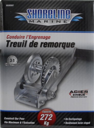 Shoreline Marine Winch (600 Pound Zinc Plated) 