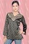 Black Viscose georgette kurti with nice beaded neckline