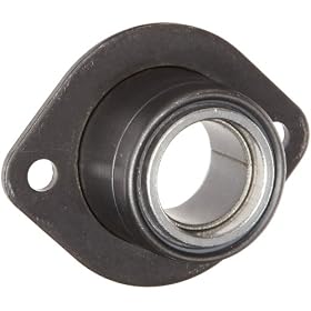 Spyraflo BFM-4M-P Self-Aligning, High Performance Teflon-Bronze Bearing With 2-Bolt Hole, 4 mm Inner-Diameter Steel Flange