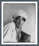 Historic Print (S): [Youth man in Middle-Eastern costume, with turban and leopard skin, in studio]