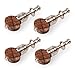 Waverly Ukulele Friction Tuning Pegs, Set of 4 with Koa Knobs