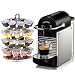Nespresso Pixie D60 Electric Aluminum Espresso Machine Plus Free Coffee Carousel