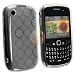 TPU Rubber Skin Case for Blackberry Curve 8520, Clear White Concentric Circle