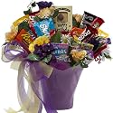 Happy Birthday! Candy, Chocolate Bar and Cookie Bouquet - Gift Basket