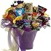 Happy Birthday! Candy, Chocolate Bar and Cookie Bouquet - Gift Basket