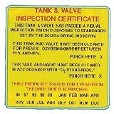 Tank & Valve Inspection Certification Sticker Nitrox Clean