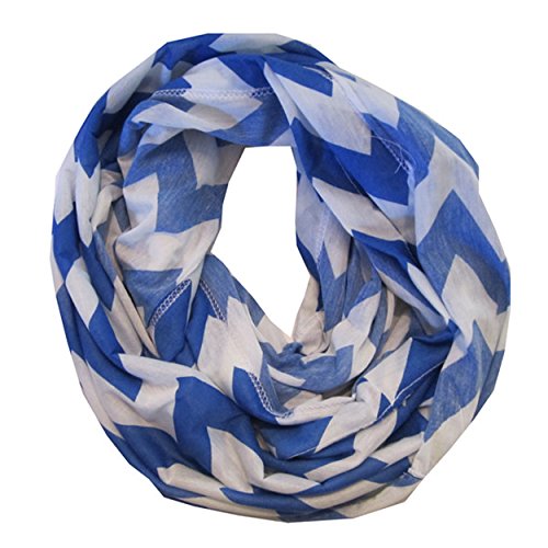 LovedByMoms Nursing Scarf Chevron Blue